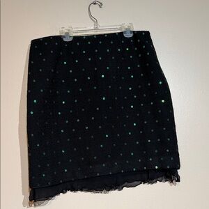 WD.NY Black Sequin Mini Skirt